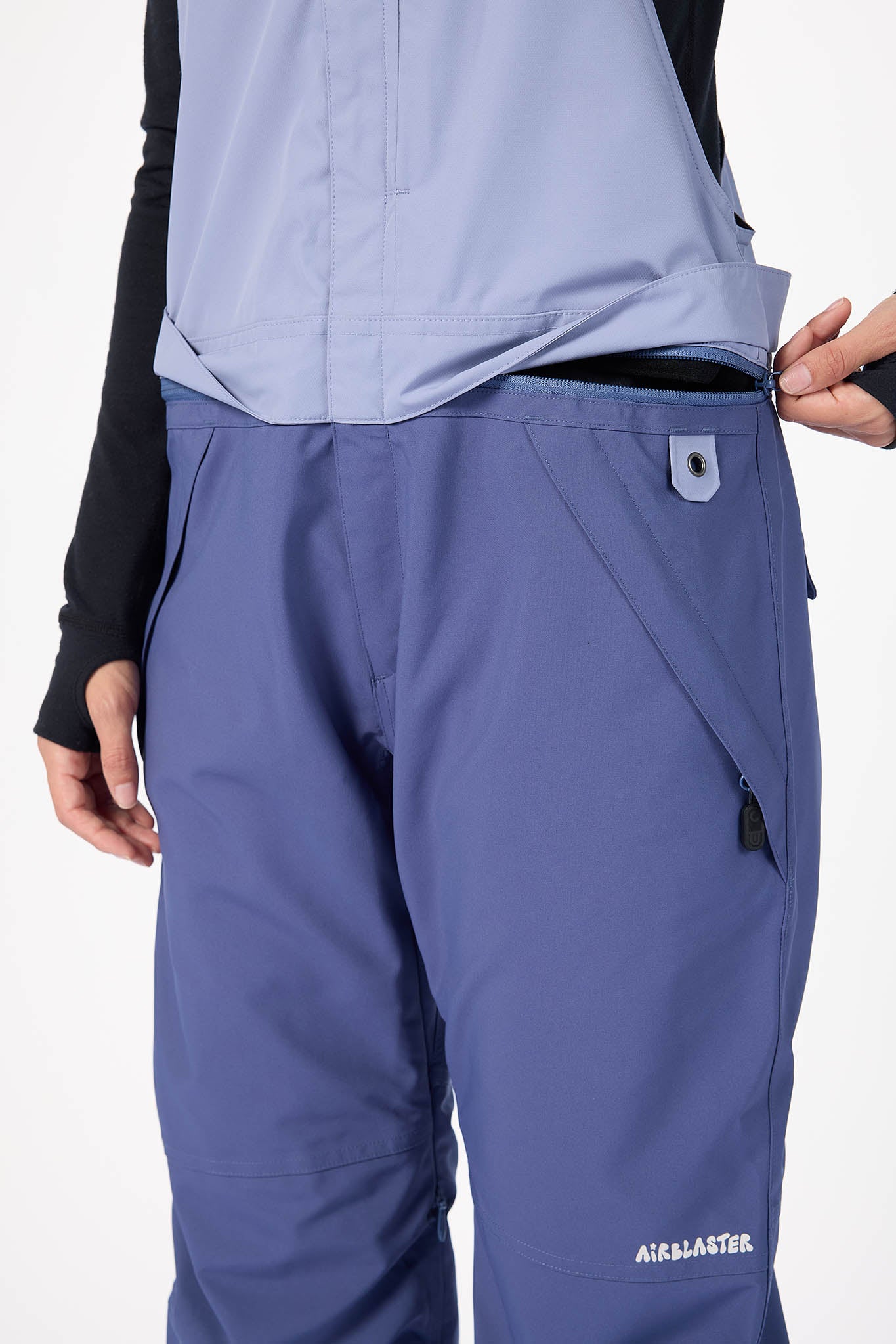 Purple pants with a visible brand logo on a white background