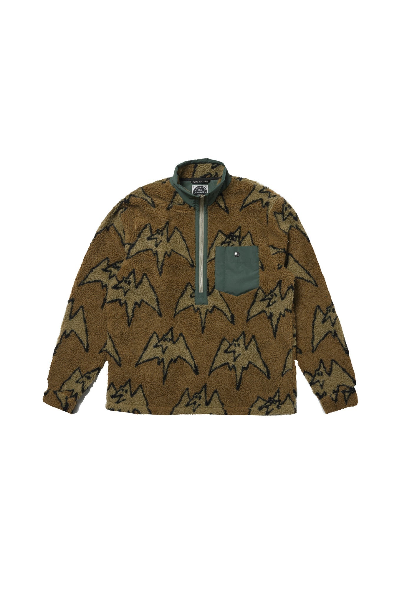 Sherpa Half Zip Product Image Tan Terry