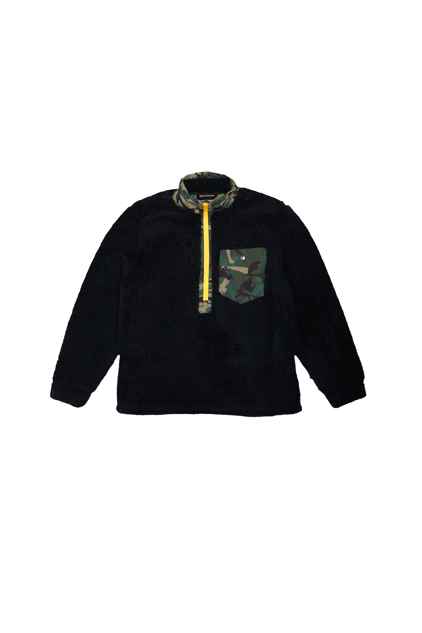 Sherpa Half Zip Product Image Black