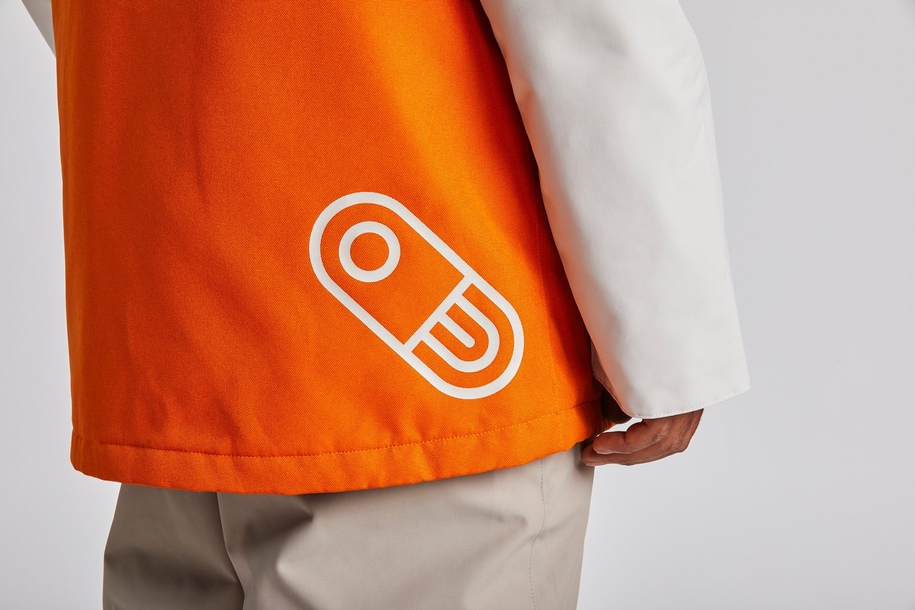 Mens snowboard jacket detail photo