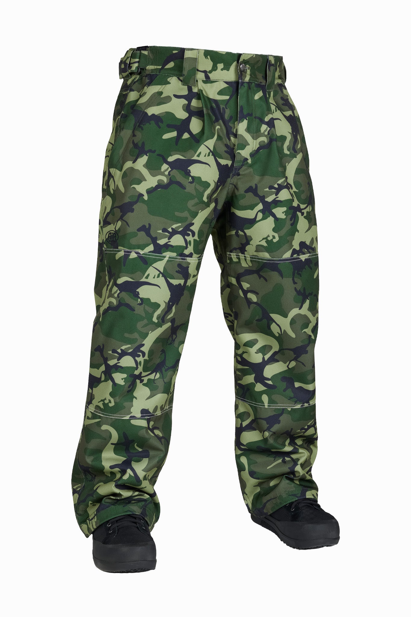 Camouflage pants on a white background