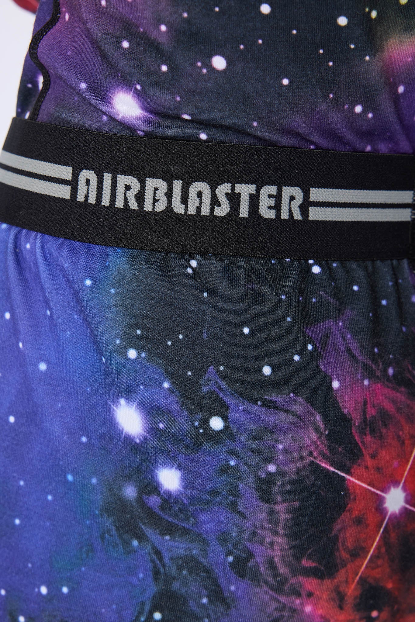 Close up of base layer product showing stitching details of the Far out pattern