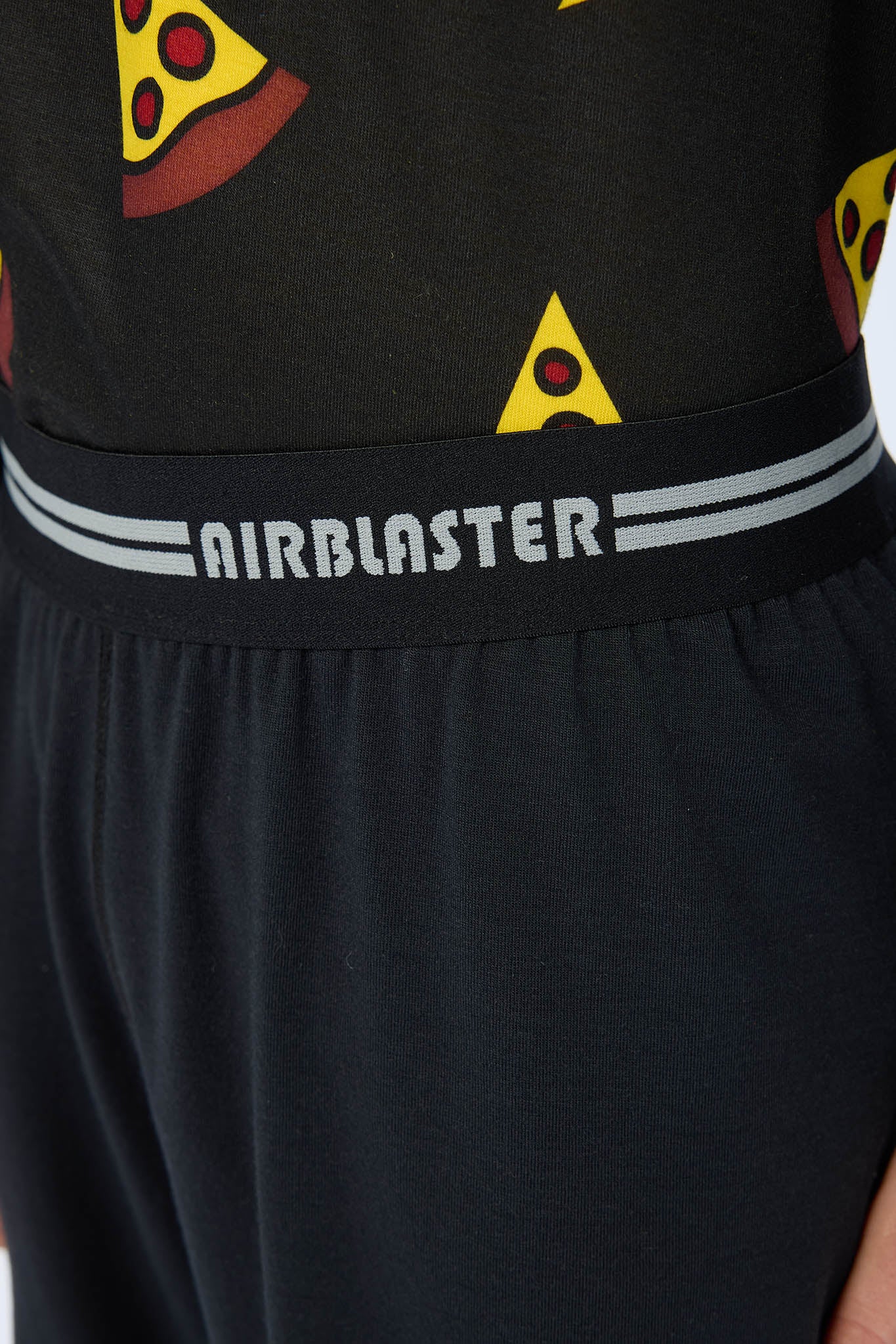 Close up of base layer product showing stitching details of the Black pattern