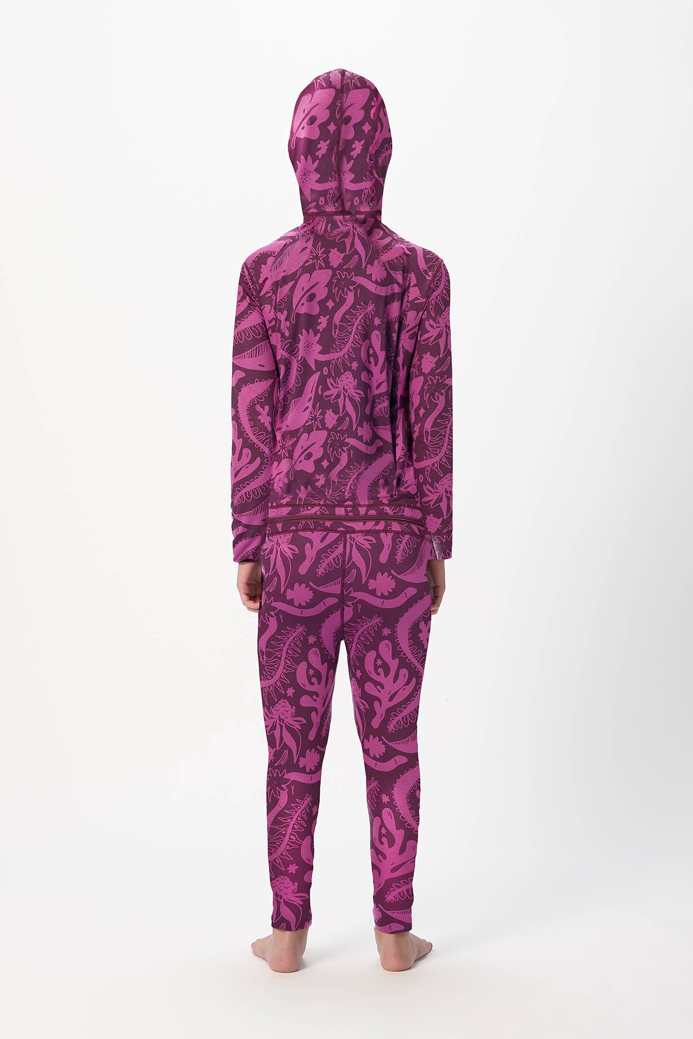 Pink camouflage onesie on a white background